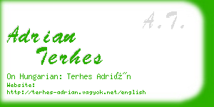 adrian terhes business card